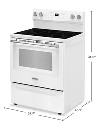 Maytag 30" 5.3 Cu. Ft. Electric Range with No Preheat Air Fry - White - YMFES6030RW | Cuisinière électrique Maytag de 5,3 pi3 et de 30 po avec friture à air sans préchauffage - blanche - YMFES6030RW | YMFES6RW