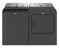 Maytag 5.4 Cu. Ft. Pet Pro Top-Load Washer and 7 Cu. Ft. Gas Dryer - Volcano Black 