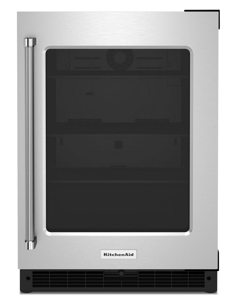 KitchenAid 5.2 Cu. Ft. Under-Counter Refrigerator with Glass Door - KURR214KSB 