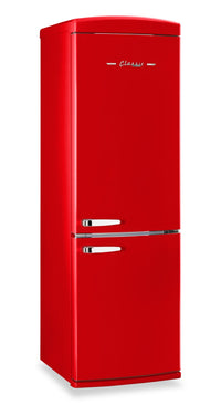 Classic Retro by Unique 24" 12 Cu. Ft. Bottom-Freezer Refrigerator - Candy Apple Red - UGP-340L AC R | Réfrigérateur Classic Rétro par Unique de 24 po et de 12 pi3 à congélateur inférieur - pomme rouge bonbon - UGP-340L AC R | UGP340LR