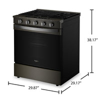 Whirlpool 5 Cu. Ft. Gas Range with Air Fry and WipeClean™ Coating - Black Stainless Steel - WSGS7530RV | Cuisinière à gaz Whirlpool de 5 pi3 avec friture à air et revêtement WipeCleanMC - acier inoxydable noir - WSGS7530RV | WSGS753V