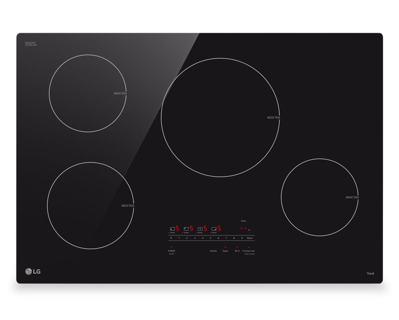 LG 30" 4-Element Induction Cooktop - Black Ceramic Glass - CBIH3013BE | Surface de cuisson à induction LG de 30 po à 4 éléments - vitrocéramique noire - CBIH3013BE