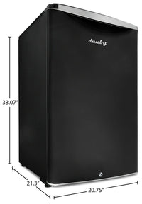 Danby 20.8" 4.4 Cu. Ft. Single-Door Mini Fridge - Black - DAR044A6MDB | Mini réfrigérateur Danby de 4,4 pi³ et de 20,8 po à 1 porte - noir - DAR044A6MDB