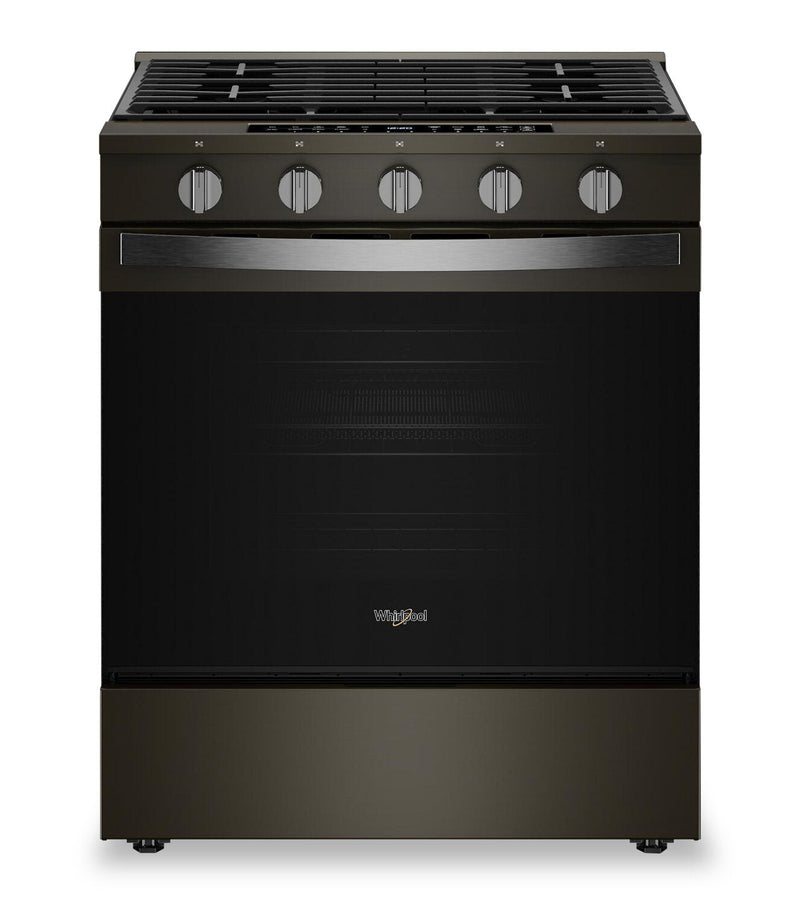 Whirlpool 5 Cu. Ft. Gas Range with Air Fry and WipeClean™ Coating - Black Stainless Steel - WSGS7530RV | Cuisinière à gaz Whirlpool de 5 pi3 avec friture à air et revêtement WipeCleanMC - acier inoxydable noir - WSGS7530RV | WSGS753V