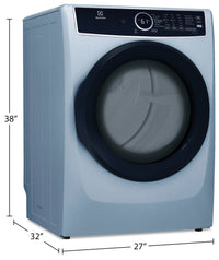 Electrolux 8 Cu. Ft. Electric Dryer with Steam - Glacier Blue - Stackable - ELFE743CAG | Sécheuse électrique Electrolux de 8 pi³ avec vapeur - bleu glacier - superposable - ELFE743CAG