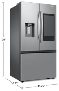 Samsung 36" 26 Cu. Ft. SpaceMax Counter-Depth Refrigerator - Stainless Steel - RF27CG5900SRAC | Réfrigérateur Samsung de 26 pi³ et de 36 po de profondeur comptoir avec technologie SpaceMaxMC - aci…