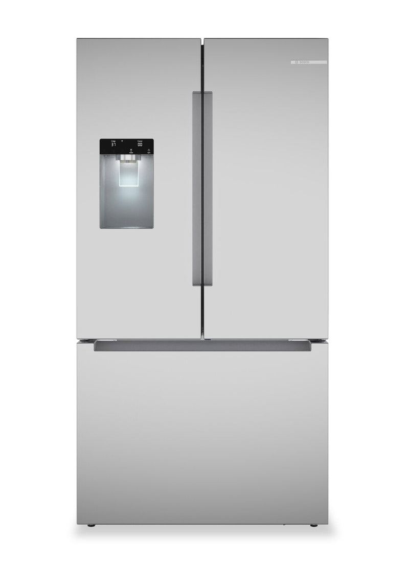 Bosch 36" 26 Cu. Ft. 100 Series Smart French-Door Refrigerator - Stainless Steel - B36FD10ENS | Réfrigérateur intelligent Bosch série 100 de 36 po et de 26 pi3 à portes françaises - acier inoxydable - B36FD10ENS | B36FD10S