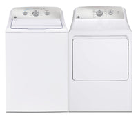 GE 4.4 Cu. Ft. Top-Load Washer and 6.2 Cu. Ft. Electric Dryer – White  