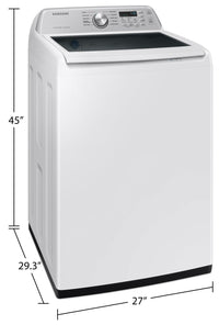 Samsung 5.5 Cu. Ft. Top-Load High-Efficiency Washer - White - WA47CG3500AWA4 | Laveuse haute efficacité Samsung à chargement par le haut de 5,5 pi³ - blanche - WA47CG3500AWA4