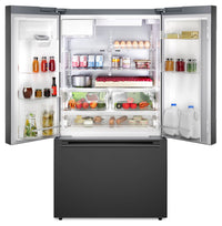 Bosch 500 Series 36" 26 Cu. Ft. French-Door Refrigerator - Black Stainless Steel - B36FD52SNB  | Réfrigérateur Bosch Série 500 de 36 po et de 26 pi3 à portes françaises - acier inoxydable noir - B36FD52SNB  | B36FD52B