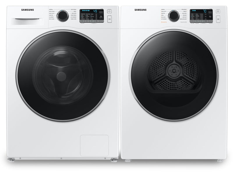 Samsung 2.9 Cu. Ft. Front-Load Washer and 4 Cu. Ft. Electric Dryer - White 