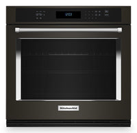 KitchenAid 30" 5 Cu. Ft. Electric Single Wall Oven with Air Fry - Black Stainless Steel PrintShield™… | Four mural simple électrique KitchenAid de 5 pi³ et de 30 po avec friture à air - acier inoxydable n…