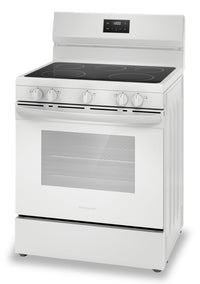 Frigidaire 5.3 Cu. Ft. Electric Range With Quick Boil Element and Five-Element Cooktop - White - FCR… | Cuisinière électrique Frigidaire de 5,3 pi³ avec élément à ébullition rapide et surface de cuisson à…