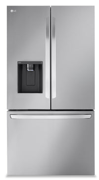 LG 36" 31 Cu. Ft. French-Door Standard-Depth MAX™ Refrigerator - Smudge Proof Stainless Steel - LRFX… | Réfrigérateur LG de 31 pi³ et de 36 po à portes françaises de profondeur standard MAXMC - acier inox…