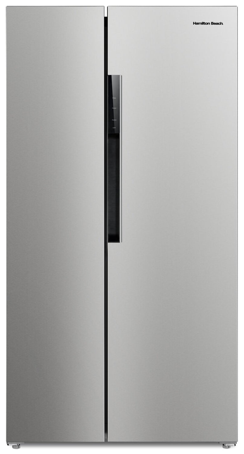 Hamilton Beach 15.6 Cu. Ft. Side-by-Side Refrigerator - HZ8551  | Réfrigérateur Hamilton Beach de 15,6 pi³ à compartiments juxtaposés - HZ8551  | HZ8551SS