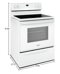 Whirlpool 5.2 Cu. Ft. Electric Range with Frozen Bake™ - YWFE505W0JW 