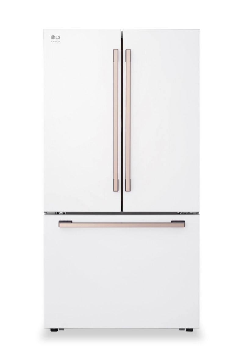 LG Studio 36" 27 Cu. Ft. Smart Counter-Depth MAX™ French-Door Refrigerator - Essence White - SRFB27W3 | Réfrigérateur intelligent LG Studio de 27 pi3 et de 36 po de profondeur comptoir MAXMCà portes françaises - essence blanche - SRFB27W3 | SRFB27W3