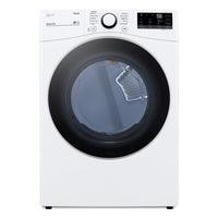 LG 5.2 Cu. Ft. Front-Load Washer, 7.4 Cu. Ft. Gas Dryer with AI - White 