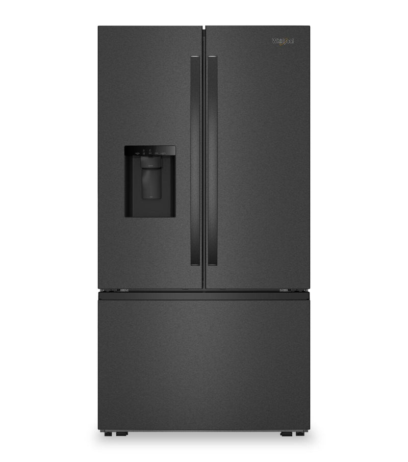 Whirlpool 36" 30 Cu. Ft. French-Door Refrigerator with Ice and Water - Black Stainless Steel - WRFF3536SV | Réfrigérateur Whirlpool de 36 po et de 30 pi3 à portes françaises avec eau et glaçons - acier inoxydable noir - WRFF3536SV | WRFF353V