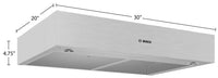 Bosch 30" 500 Series Under-Cabinet Range Hood - DUH50353UC | Hotte de cuisinière sous l’armoire Bosch de série 500 de 30 po - DUH50353UC | DUH5035C
