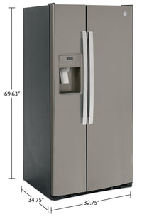 GE 23 Cu. Ft. Side-by-Side Refrigerator - GSS23GMPES 