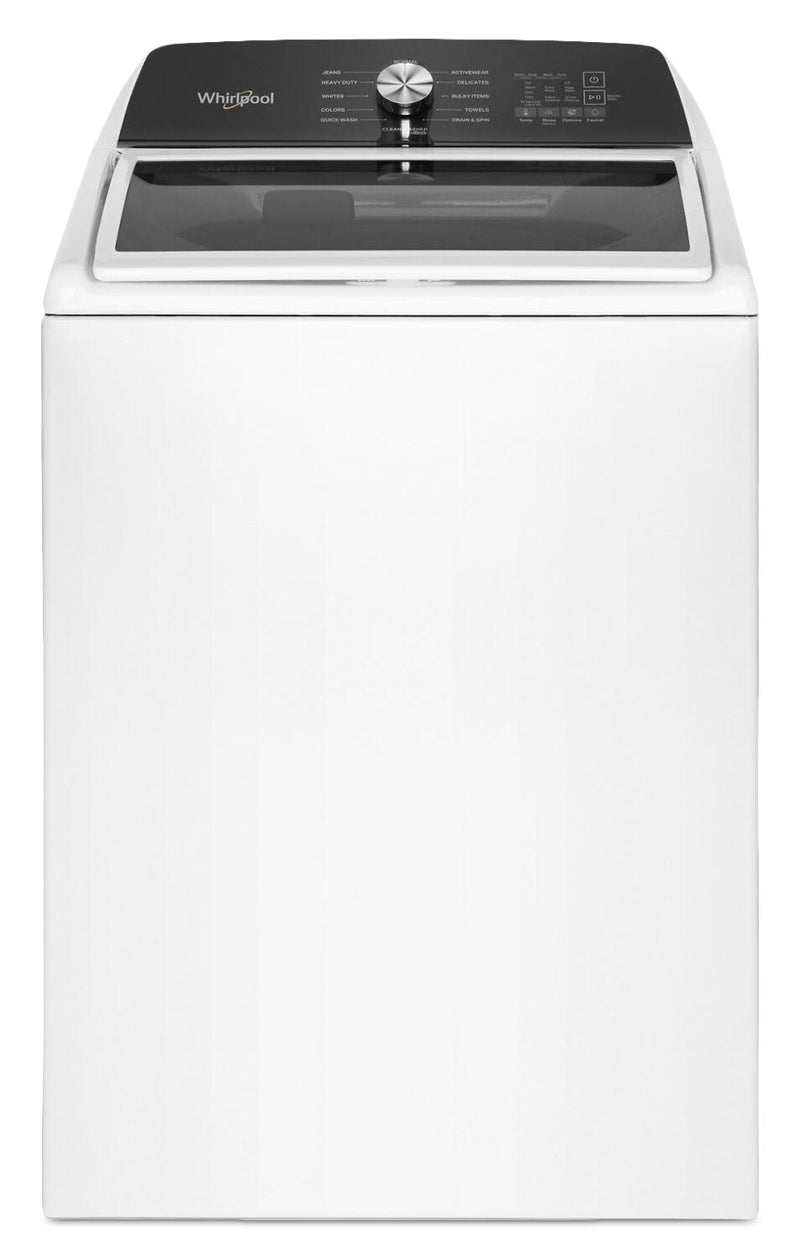 Whirlpool 5.2 Cu. Ft. Top-Load Agitator Washer with Built-In Faucet - White - WTW5025SW | Laveuse Whirlpool à chargement par le haut de 5,2 pi3 avec agitateur et robinet intégré - blanche - WTW5025SW | WTW5025W