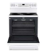 GE 5 Cu. Ft. Freestanding Electric Convection Range with No-Preheat Air Fry - White - JCB840DVWW | Cuisinière électrique amovible GE de 5 pi3 à convection avec friture à air sans préchauffage - blanche - JCB840DVWW | JCB840VW