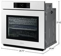 Samsung 30" 5.1 Cu. Ft. Electric Single Wall Oven with AI Pro Cooking™ Camera and Air Sous Vide  - W… | Four mural simple électrique Samsung de 5,1 pi³ et de 30 po avec caméra AI Pro CookingMC et Air Sous…