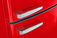 Classic Retro by Unique 24" 12 Cu. Ft. Bottom-Freezer Refrigerator - Candy Apple Red - UGP-340L AC R | Réfrigérateur Classic Rétro par Unique de 24 po et de 12 pi3 à congélateur inférieur - pomme rouge bonbon - UGP-340L AC R | UGP340LR