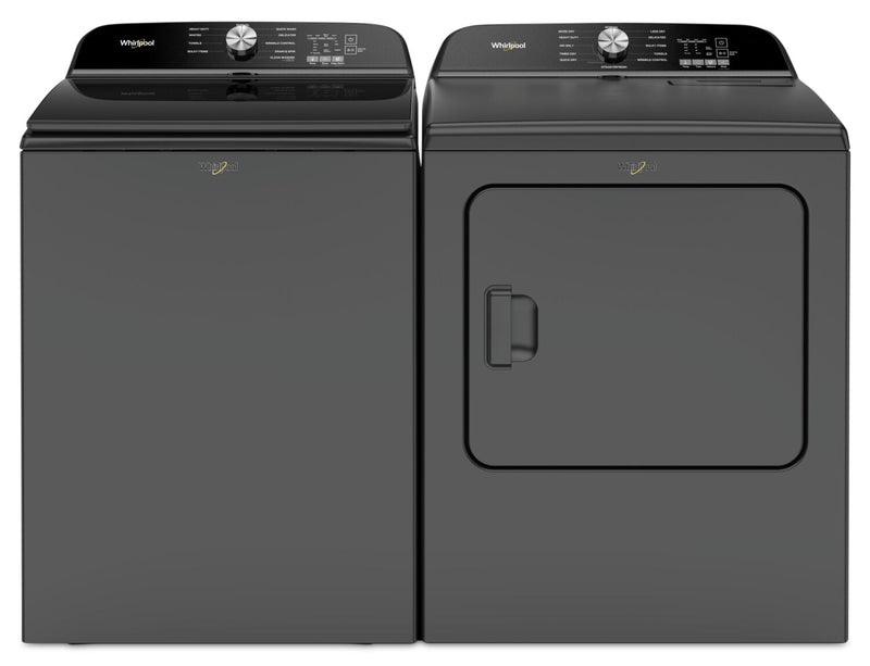 Whirlpool 6.1 Cu. Ft. Top-Load Washer with Removable Agitator and 7 Cu. Ft. Gas Dryer | Laveuse à chargement par le haut de 6,1 pi³ avec agitateur amovible et sécheuse à gaz de 7 pi³ de Whirlpool | WHTL61GB