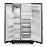 Maytag 36" 25 Cu. Ft. Side-by-Side Refrigerator - Stainless Steel - MRSF4036PZ | Réfrigérateur Maytag de 25 pi³ et de 36 po à compartiments juxtaposés - acier inoxydable - MRSF4036PZ | MRSF403Z