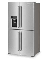 KitchenAid 36" 19.4 Cu. Ft. Counter-Depth 4-Door Refrigerator - Stainless Steel - KRQC736RPS | Réfrigérateur à 4 portes KitchenAid de 36 po et de 19,4 pi3 de profondeur comptoir - acier inoxydable - KRQC736RPS | KRQC736S