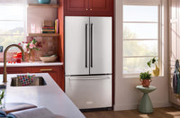 KitchenAid 36" 20 Cu. Ft. Counter-Depth French-Door Refrigerator - Stainless Steel - KRFC136RPS | Réfrigérateur KitchenAid de 36 po et de 20 pi3 de profondeur comptoir à portes françaises - acier inoxydable - KRFC136RPS | KRFC13PS