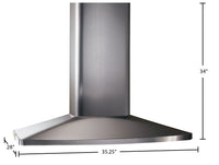 Broan 36" Island Chimney Range Hood - E5490SS 