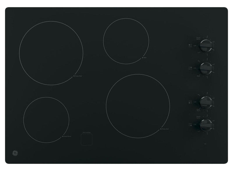 GE 30" 4-Burner Electric Cooktop - Black - JP3030DWBB | Surface de cuisson électrique GE de 30 po à 4 brûleurs - noire - JP3030DWBB | JP3030DW