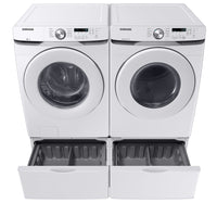 Samsung 5.2 Cu. Ft. Front-Load Washer and 7.5 Cu. Ft. Electric Dryer - White - Laundry Set in White