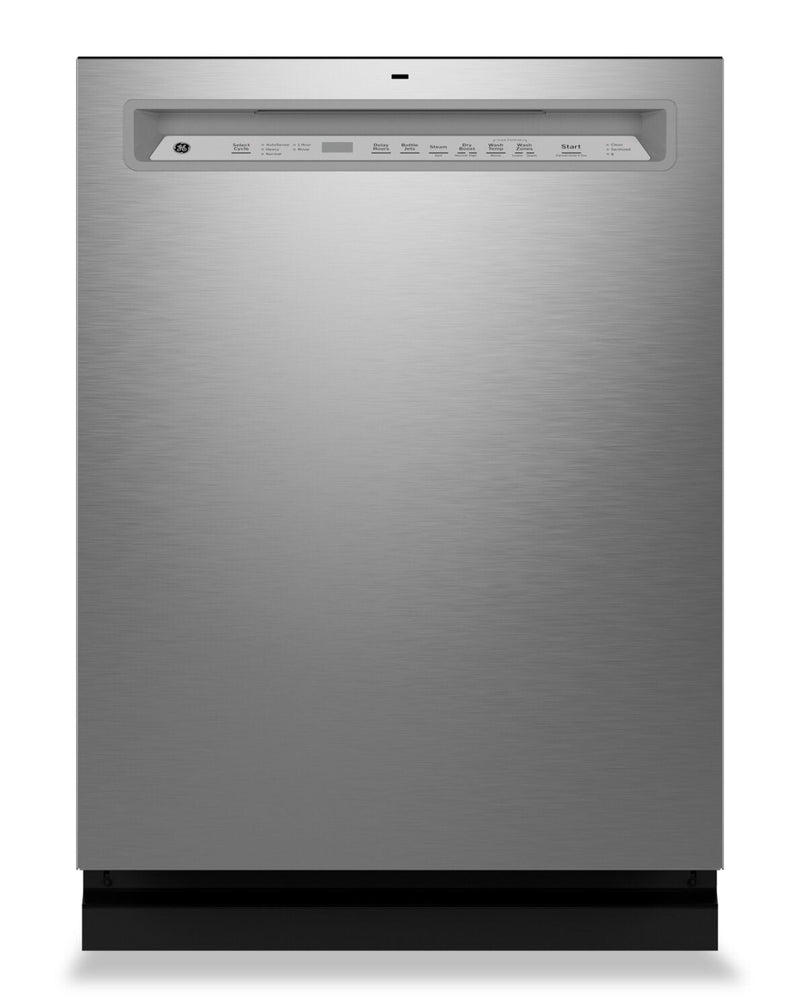 GE 24" 47 dBA Built-In Front-Control Dishwasher with Dry Boost Technology - Stainless - GDF650SYVFS | Lave-vaisselle encastré GE de 24 po et de 47 dBA avec commandes à l’avant et technologie de séchage …