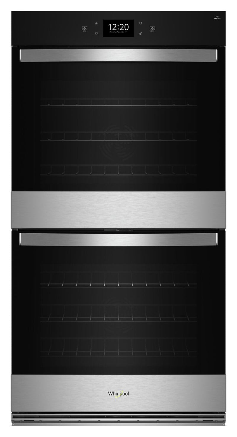 Whirlpool 30" 10 Cu. Ft. Electric Double Wall Oven with True Convection - Fingerprint Resistant Stai… | Four mural double électrique Whirlpool de 10 pi³ et de 30 po avec convection véritable - acier inoxy…