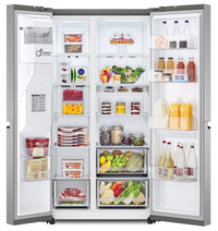 LG 36" 23 Cu. Ft. Side-by-Side Counter-Depth Refrigerator - Platinum Silver - LS23C4230V | Réfrigérateur LG de 23 pi³ et de 36 po de profondeur comptoir à compartiments juxtaposés - argenté p…