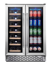 TCL 23.4" 5.3 Cu. Ft. Dual-Zone Wine Cooler - Stainless Steel - B422D-CA | Refroidisseur à vin TCL de 5,3 pi3 et de 23,4 po à 2 zones - acier inoxydable - B422DCA | TCLB442D