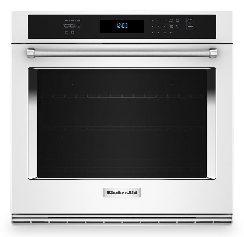 KitchenAid 30" 5 Cu. Ft. Electric Single Wall Oven with Air Fry - White - KOES530PWH | Four mural simple électrique KitchenAid de 5 pi³ et de 30 po avec friture à air - blanc - KOES530PWH