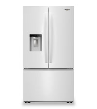 Whirlpool 36" 30 Cu. Ft. French-Door Refrigerator with Ice and Water - White - WRFF3536SW | Réfrigérateur Whirlpool de 36 po et de 30 pi3 à portes françaises avec eau et glaçons - blanc - WRFF3536SW | WRFF353W