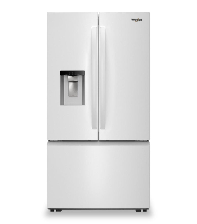 Whirlpool 36" 30 Cu. Ft. French-Door Refrigerator with Ice and Water - White - WRFF3536SW | Réfrigérateur Whirlpool de 36 po et de 30 pi3 à portes françaises avec eau et glaçons - blanc - WRFF3536SW | WRFF353W