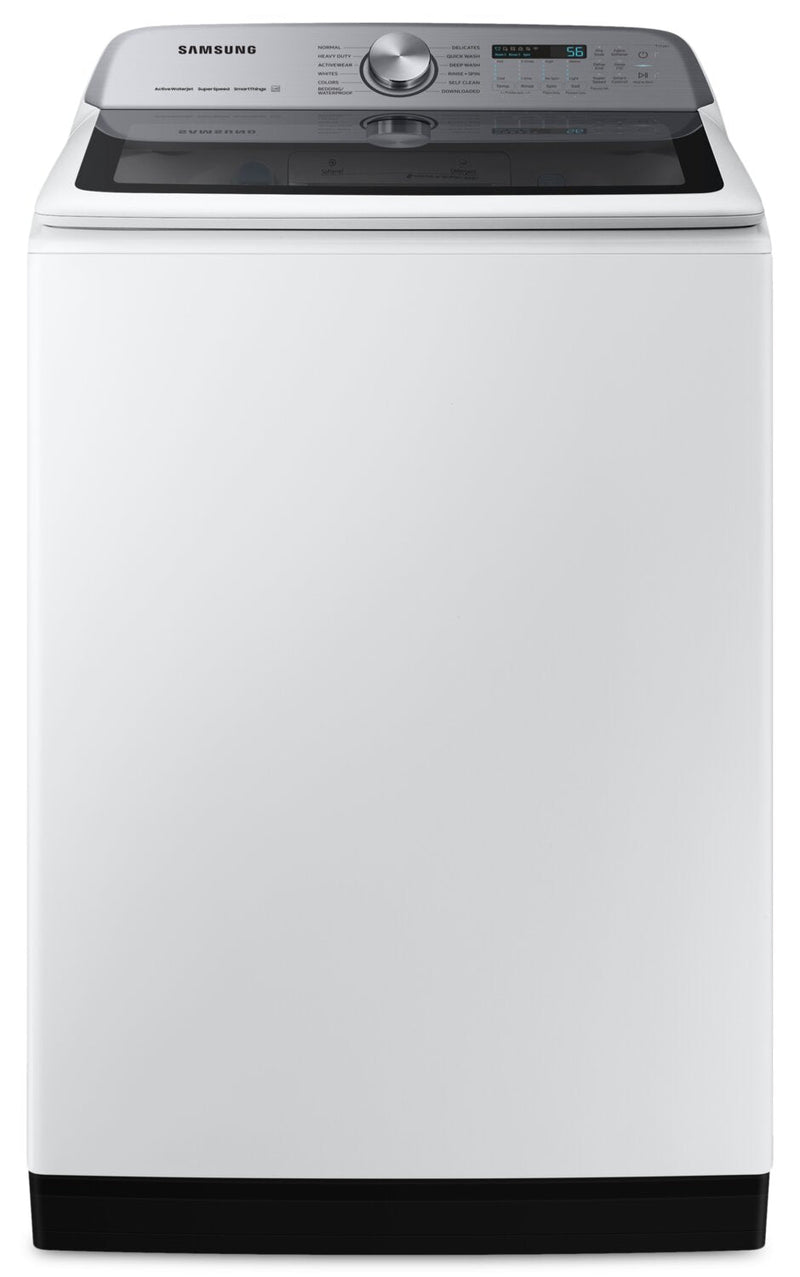 Samsung 6 Cu. Ft. Smart Top-Load Washer with Super Speed Wash - White - WA52DG5500AWUS | Laveuse intelligente Samsung à chargement par le haut de 6 pi3 avec lavage Super Speed - blanche - WA52DG5500AWUS | WA52DG55