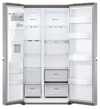 LG 36" 23 Cu. Ft. Side-by-Side Counter-Depth Refrigerator - Platinum Silver - LS23C4230V | Réfrigérateur LG de 23 pi³ et de 36 po de profondeur comptoir à compartiments juxtaposés - argenté p…