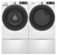 Whirlpool 5.2 Cu. Ft. Smart Front-Load Washer and 7.4 Cu. Ft. Gas Dryer - White  | Laveuse intelligente à chargement frontal de 5,2 pi³, sécheuse gaz de 7,4 pi³ de Whirlpool - blanches  | WHFL57WG