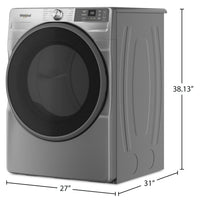 Whirlpool 7.4 Cu. Ft. Smart Electric Dryer with Wrinkle Shield™ - Radiant Silver - YWED5720RR | Sécheuse électrique intelligente Whirlpool de 7,4 pi³ avec Wrinkle ShieldMC - argenté radieux - YWED5720RR | YWED572R