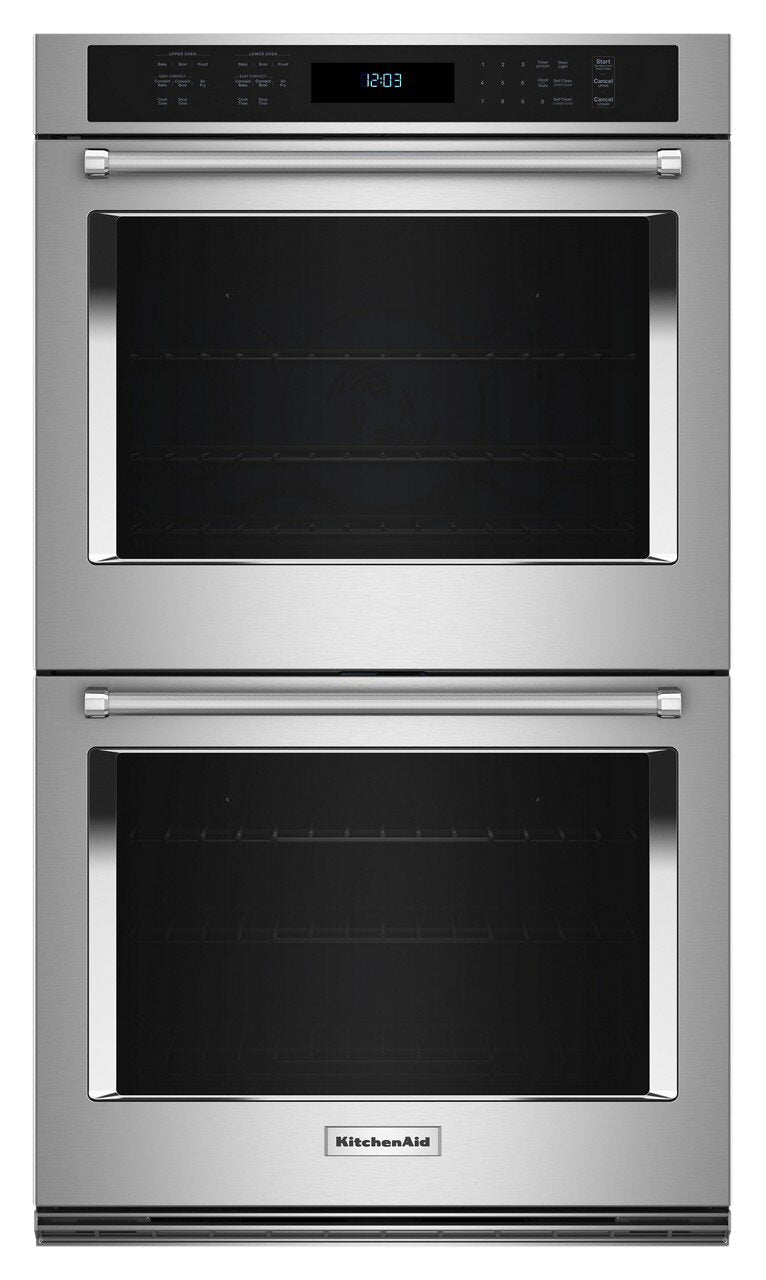 KitchenAid 27" 8.6 Cu. Ft. Electric Double Wall Oven with True Convection - Stainless Steel - KOED52… | Four mural double électrique KitchenAid de 8,6 pi³ et de 27 po avec convection véritable - acier ino…