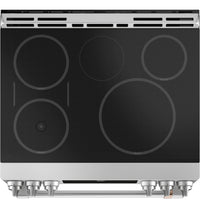 Cafe 5.7 Cu. Ft. Smart Electric Range with In Oven Camera and Cooktop Sensor - Stainless Steel - CHS… | Cuisinière intelligente électrique Café de 5,7 pi³ avec caméra dans le four et capteur sur la surfac…