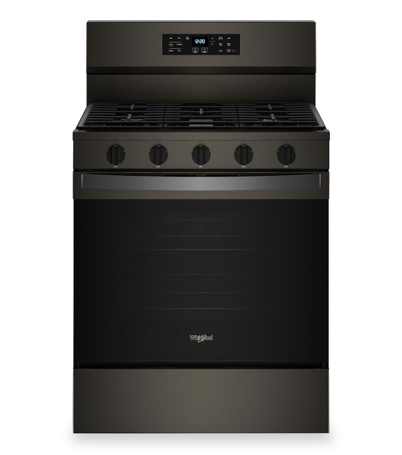 Whirlpool 5 Cu. Ft. Gas Range with Air Fry and Self-Clean - Black Stainless Steel - WFGS5030RV | Cuisinière à gaz Whirlpool de 5 pi³ avec friture à air et autonettoyage - acier inoxydable noir - WFGS5030RV | WFGS50RV